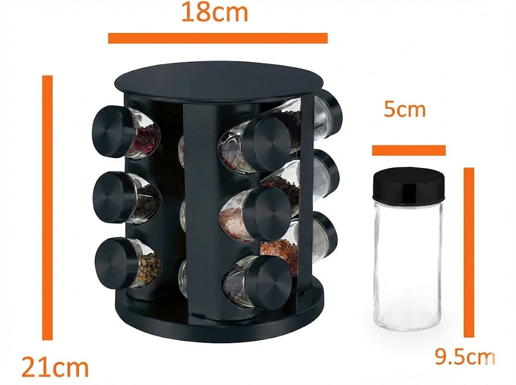 Porta condimento giratorio 12 piezas